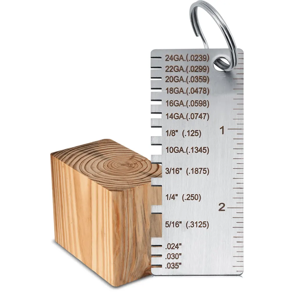 

1Pcs Metal Sheet Thickness Gauge Stainless Steel Wire Welding Gage Plated Size Inspection Measure Tool New