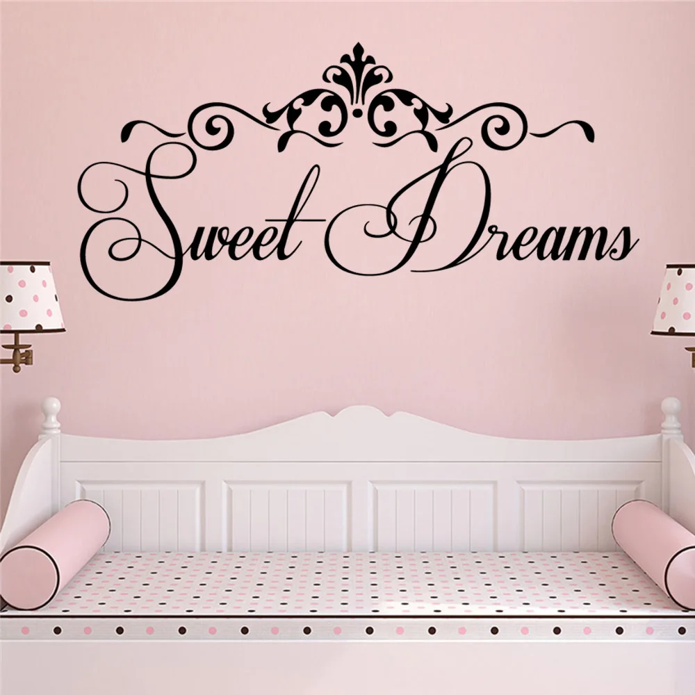 

Romantic sweet dreams Self Adhesive Vinyl Waterproof Wall Decal Living Room Children Room Diy Pvc Home Decoration Accessories
