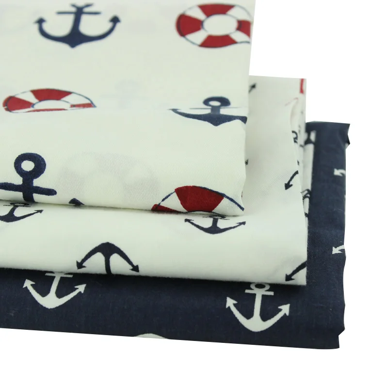 

Cotton Fabric Printed Fabrics Patchwork For Sewing Quilt Scrapbooking Tissue Pattern Needlework Material Curtain summer Anchor