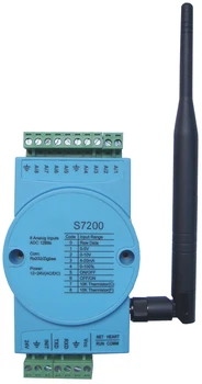 

8 0-10V, 4-20mA, 10K thermistor, dry contact analog input module 16 bit ZIGBEE