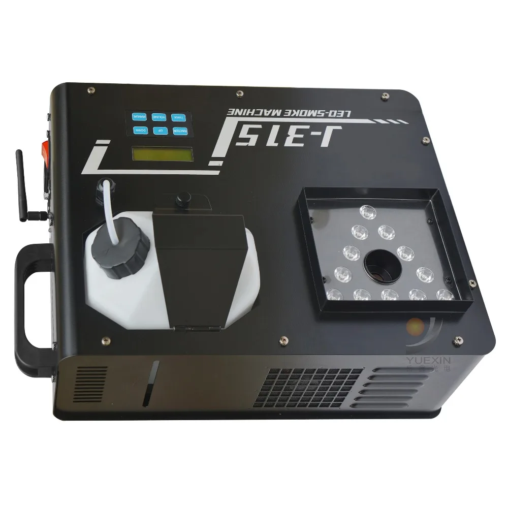 

1500w Jumper Fog Machine with 12x8W RGBW 4in1 LED Smoke Sprayer Up spray Wireless DMX Remoter Control