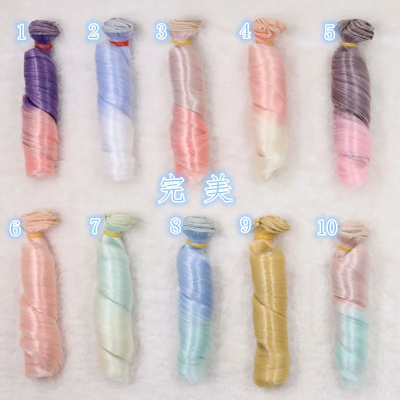 

1pcs 15*cm 69 colors Lolita Girl Tresses Doll Wig High-Temperature Material Straight Hair Wig For BJD Doll Accessories