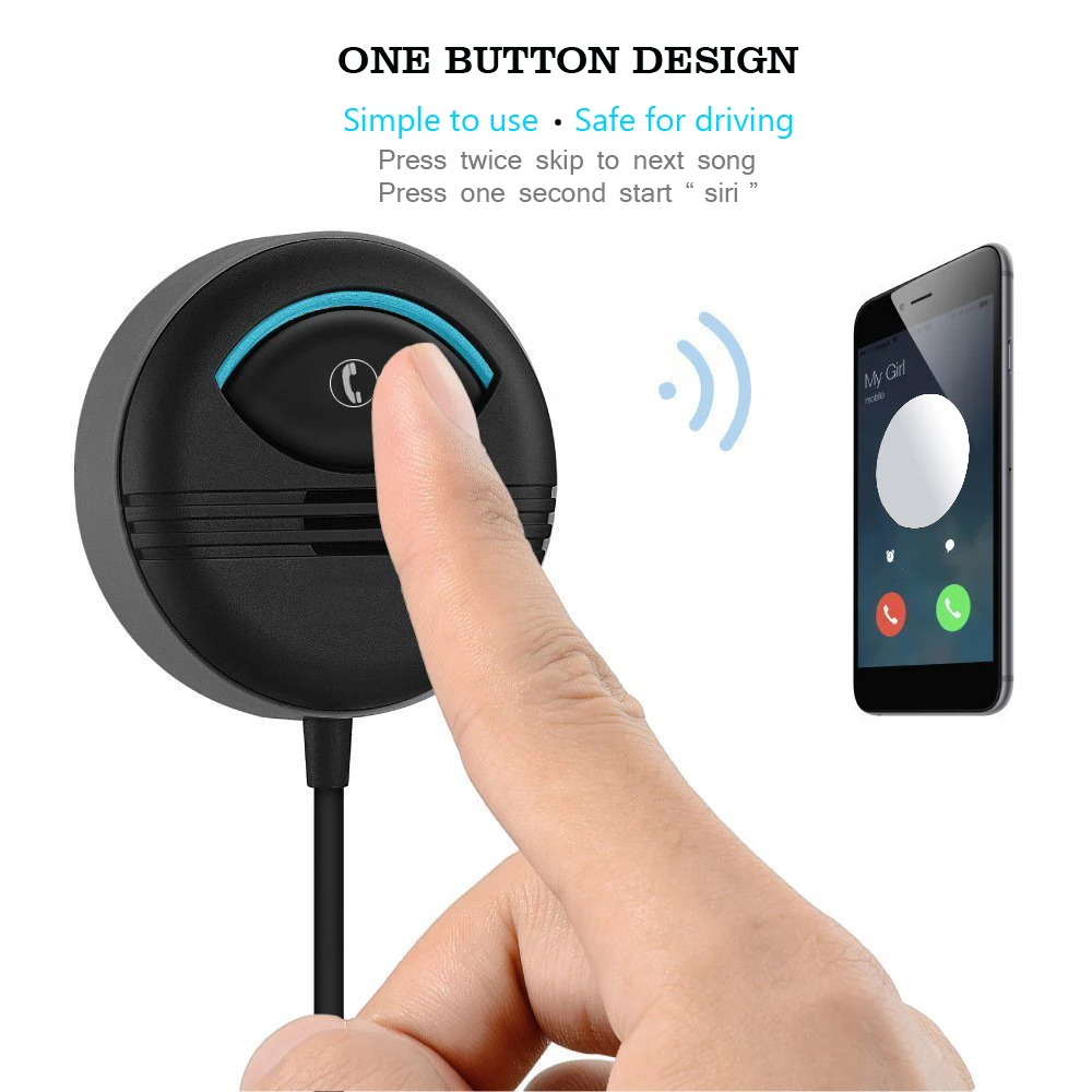 

Noise Cancelling Wireless Bluetooth 4.1 Handsfree Car Kit MP3 Player with 2 USB Charger with KRIPT 3.5mm AUX