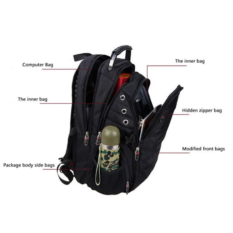  MAGIC UNION Brand Men's Travel Bag Man Backpack Polyester Bags Waterproof Shoulder Bags Computer Pa - 32706633741