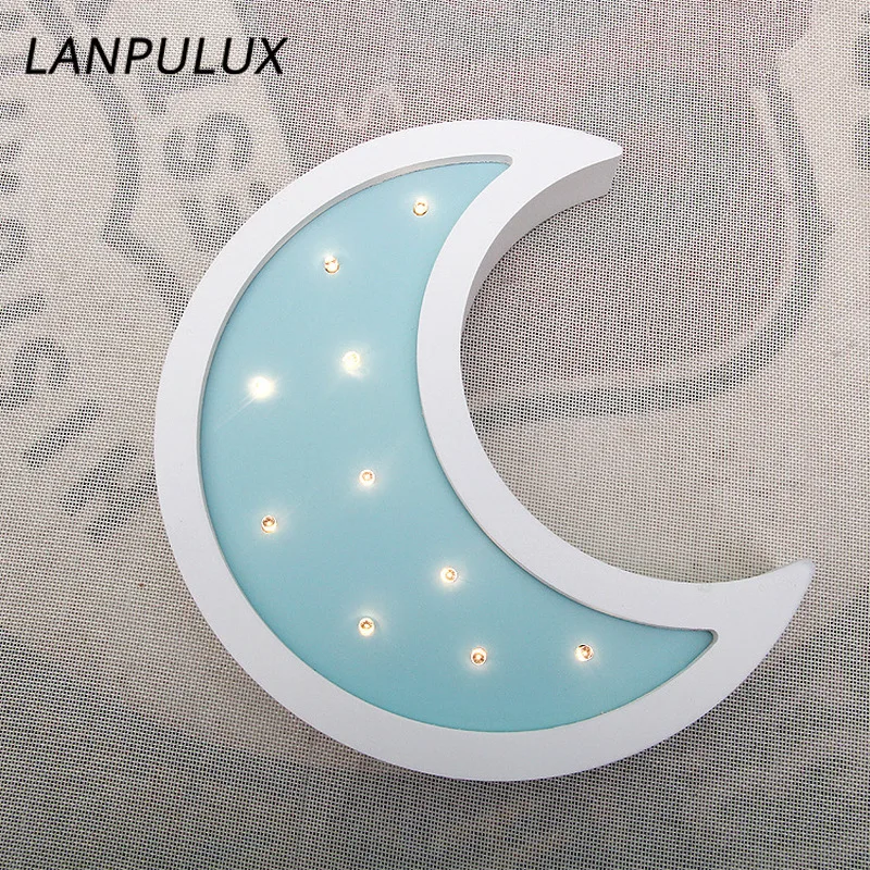 Lanpulux Луна Ночник детская спальня мультфильм украшение лампа настенное