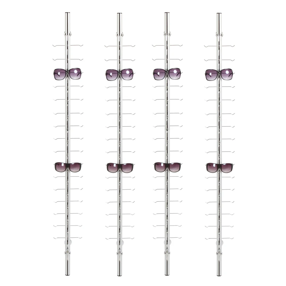 LOC A 16PC 140CM Wall Mount Metal Lockable Aluminium Alloy Eyeglasses