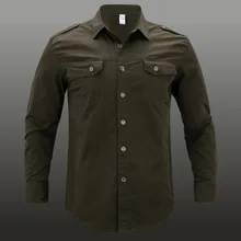 Открытый мужские военные рубашка Высокое качество сплошной цвет с длинными рукавами Пеший Туризм рубашка ВВС один пилот Кемпинг рубашка большие размеры M-5XL
