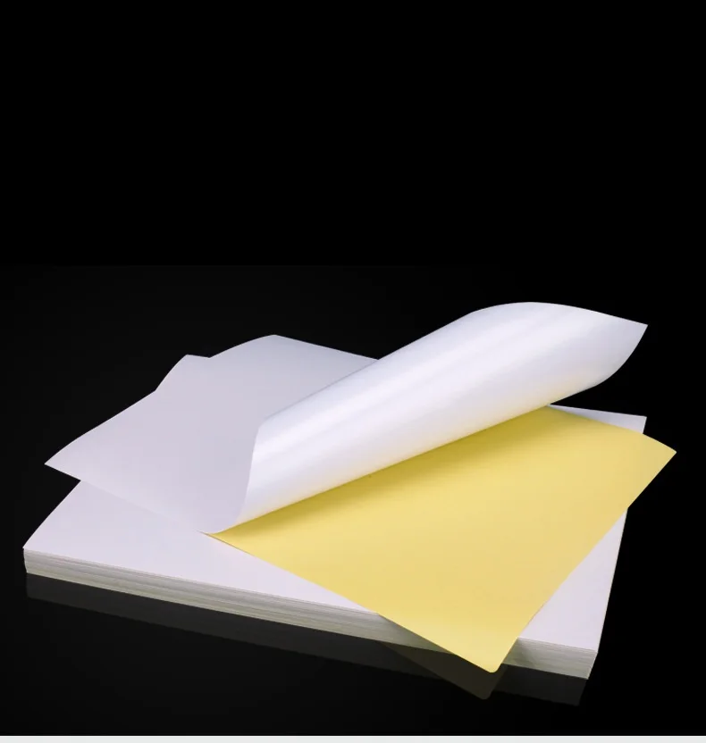 Jato de Tinta de Papel Frete Grátis Lote a4 Branco Adesivos Auto Adesivo Caligrafia Laser Impressora Marrom Impressão 50 Pçs - 2 High Quality Material escolar e de escritório
