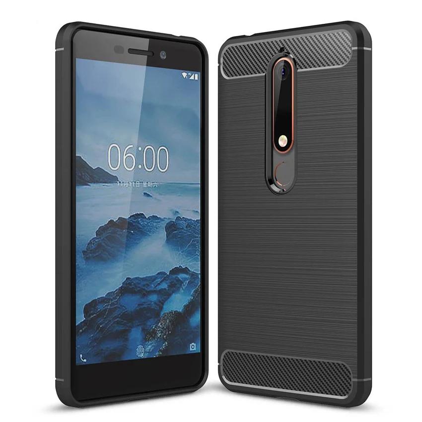 

Luxury Carbon Fiber Case For Nokia 7.1 6.1 5.1 3.1 1 Plus Soft Silicone Back Cover For Nokia X71 4.2 3.2 2.2 8.1 6.2 7 6 5 3 2