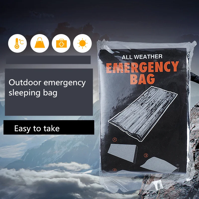 

PET aluminum foil rescue blanket gold and silver two-color insulation blanket wild survival emergency sleeping blanket