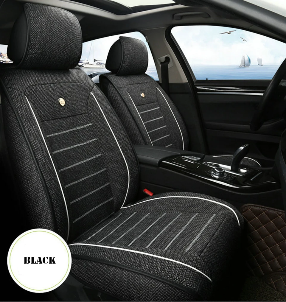0008 SUZUKI IGNIS FRONT & REAR CAR FULL SET SEAT COVERS CLOTH BLACK