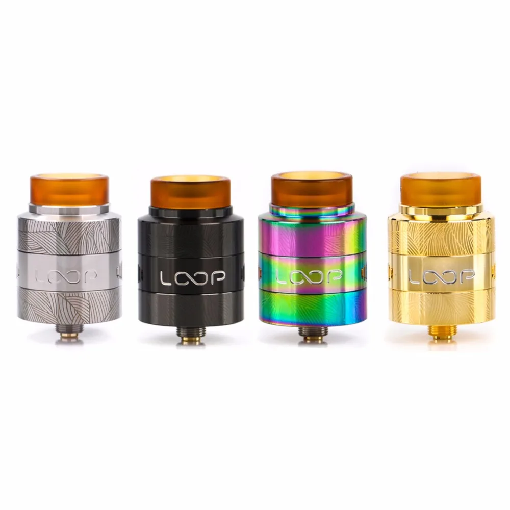 

Newest Geekvape Loop V1.5 RDA 24mm with Unique Laser tattoo W-shaped build deck Vape e cigs Loop RDA Atomizer for 510 box mod