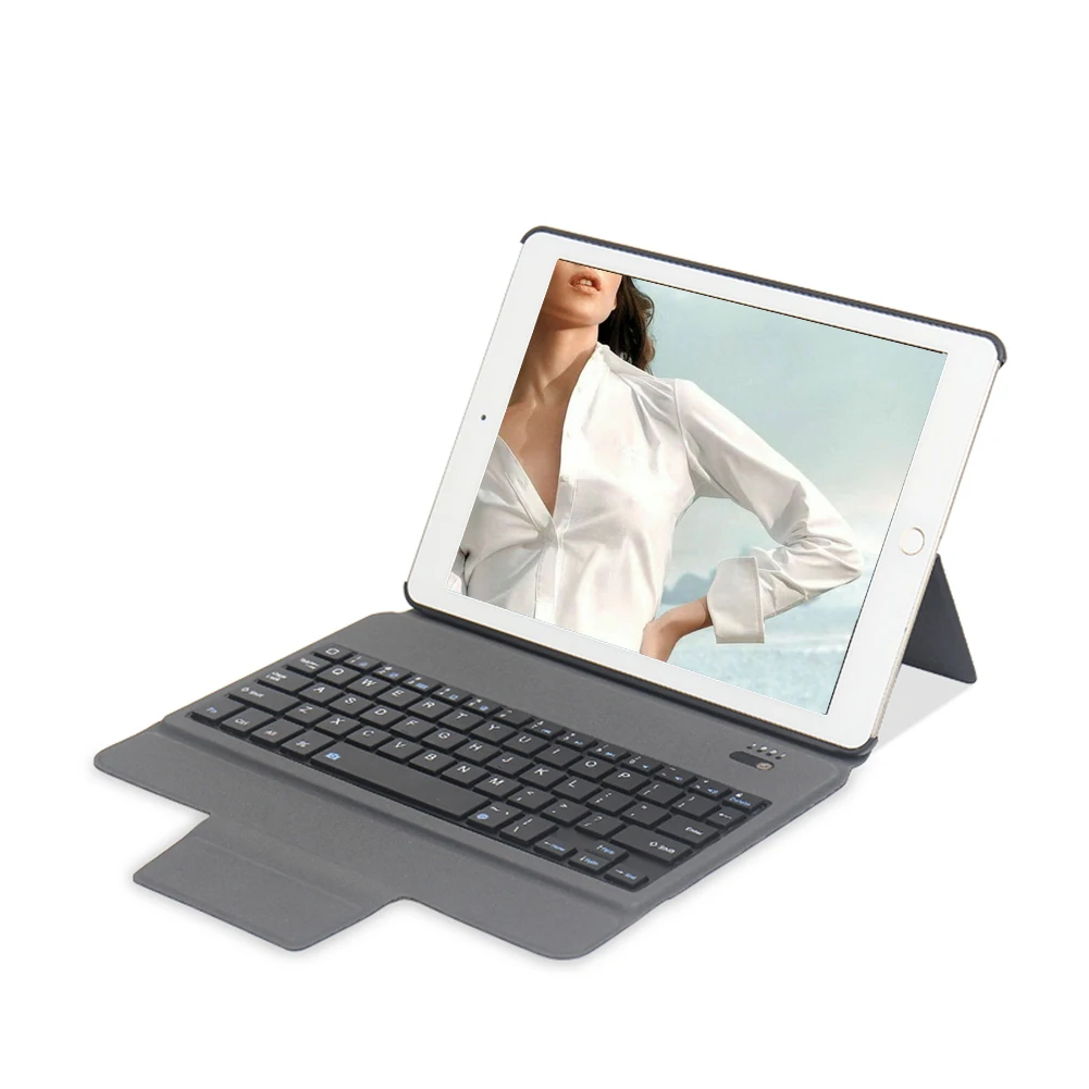 

Ultra-thin Bluetooth Wireless Keyboard Leather Case Cover Slim Keyboard For iPad air air2 for iPad pro 9.7" High Quality