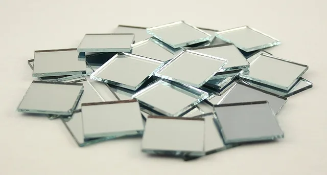 1x1cm Small Glass Square Craft Mirrors Bulk 200 Pieces Mosaic Tiles