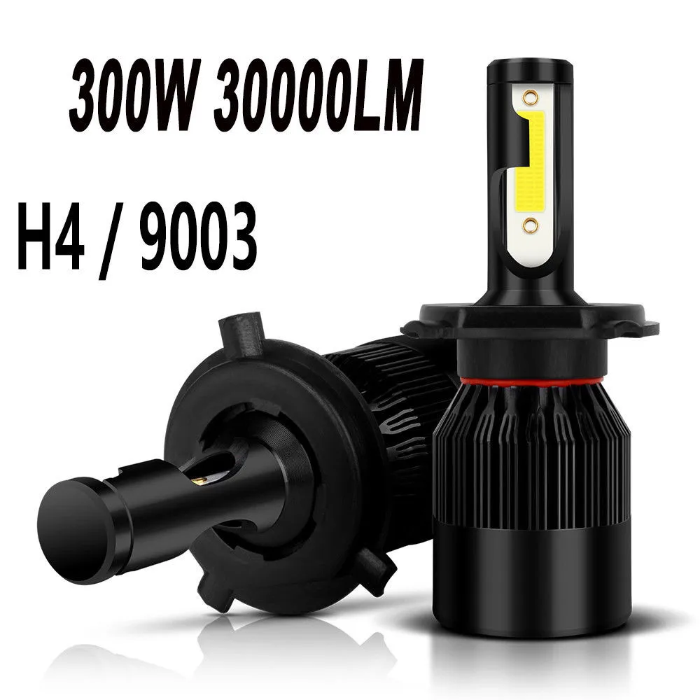

360 Degrees Angel Newest New Pair of 9003 H4 6000K LED Total 300W 30000LM Combo Headlight High Low Beam 2 Sided LED Chips