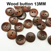100PCS COFFEE  Painting Wooden Buttons 10MM Sewing Clothes Boots Coat Accessory Kid Shirt Button 4 Holes MCB-973 ► Photo 2/6