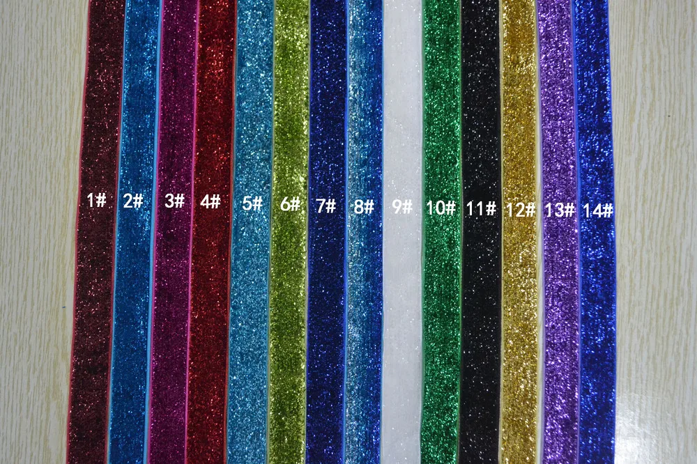 5/8 ''(15 мм) блестящая бархатная лента/металлическая бархатная лента, 10 ярдов цвета.(Не эластичный