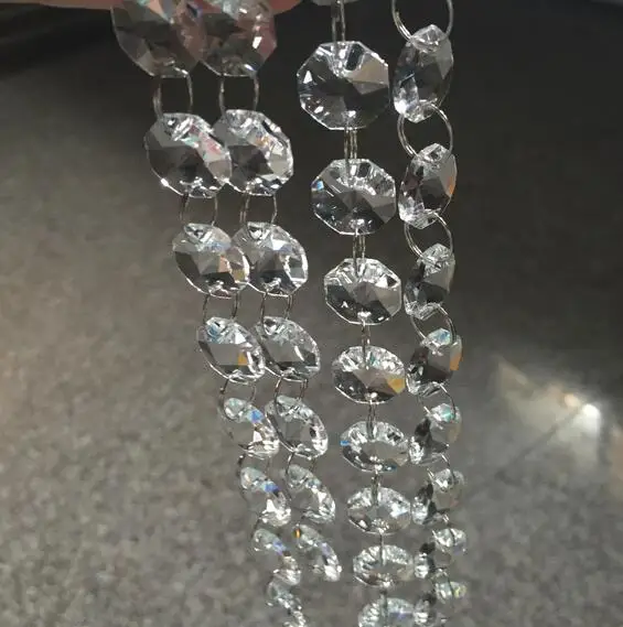 

300 Meters FreeShipping Crystal Garland Bead Strand Chains for Wedding Party Event Decoration Glass Bead Chains