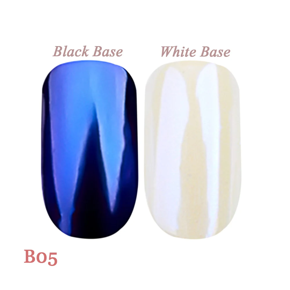 1 шт хромированный блеск для ногтей порошок пыль голографический Русалка пигментный лак зеркальная пудра для ногтей для маникюра украшения BEB01-07 - Цвет: B05