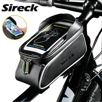 

Sireck 3 Style Touchable 6" Touchscreen Bicycle Frame Saddle Reflective Bag Cycling Top Phone Holder Bags Waterproof Tube Bag