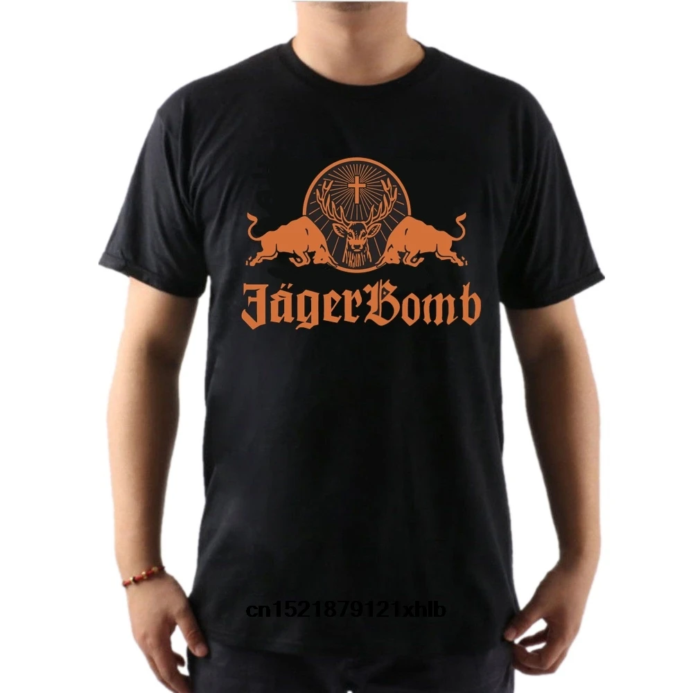 

Men T shirt Classic Jagermeister Logo T Shirt s Fashion Tops funny t-shirt novelty tshirt women