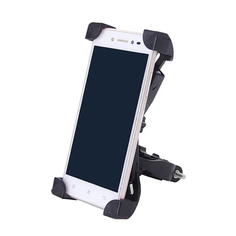 360 Degree Rotation MTB Bike Bicycle Phone Holder Aluminum Universal Handlebar Mount Support Case Bracket Bicycle Grips #2A24 (4)