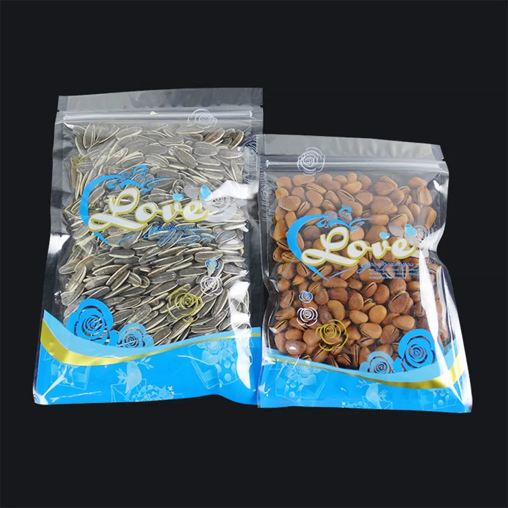 300Pcs/lot Zip Lock Clear Plastic Packaging Bag Self Seal Zipper Top