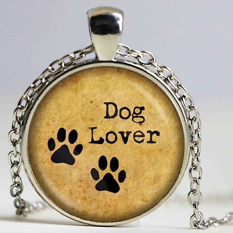 Wholesale glass photo necklace Dog Lovers Jewelry dog pendant glass necklace animal glass