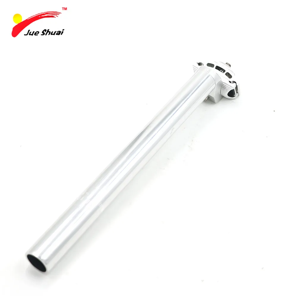 JS 300mm Length Aluminum Silver Bike Seatpost MTB Bicycle Saddle Pipe