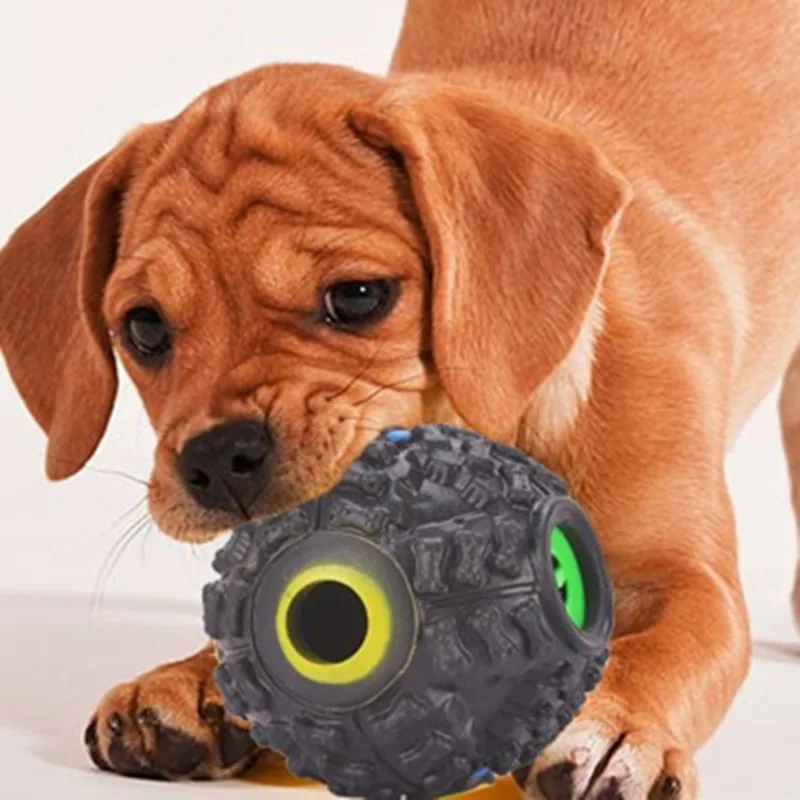 

Fashion Plastic Squeak Interaction Leaking Food Ball Pet Dog Boredom Treat Training Chew Sound Toy Auto Feed Pet Supplies