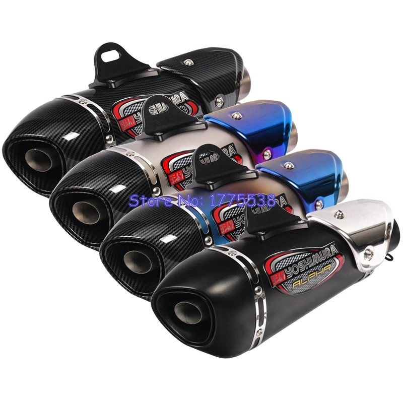 

Universal Motorcycle Yoshimura Muffler Exhaust ID:51mm L:350mm Carbon Fiber Color Motorbike Exhaust Pipe Muffler Escape Silencer