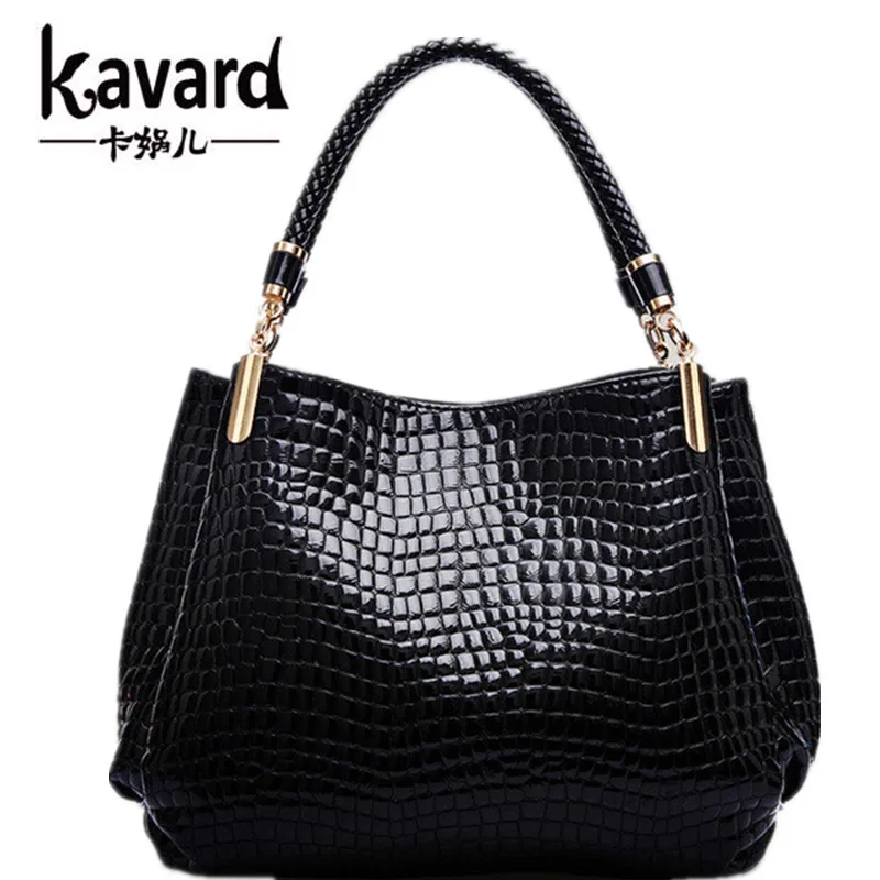 Luxury Alligator Designer Shoulder Bag Ladies Leather