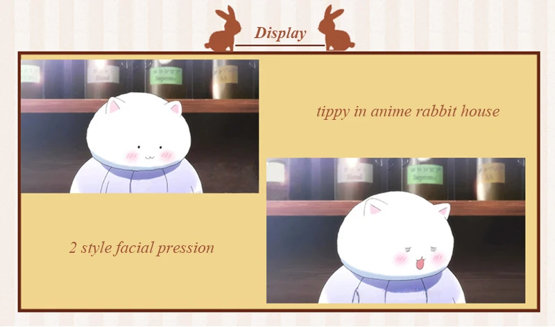 Anime Is the Order a Rabbit Chino Kafuu Cosplay Rabbit Toy Lovely Angola Tippy Plush Stuffed Toy Doll Kids Birthday Gift Pillow (4)