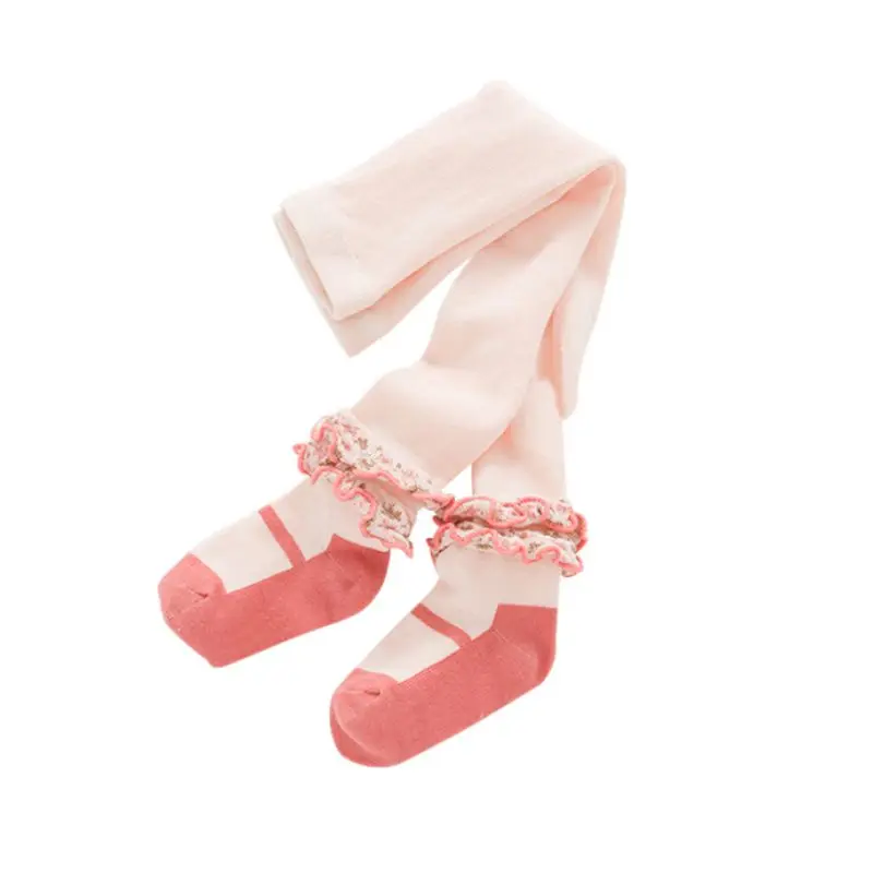 

New Winter Cotton Long Baby Girls Tights Flower Casual Princess Pantyhose 4 Colors K08