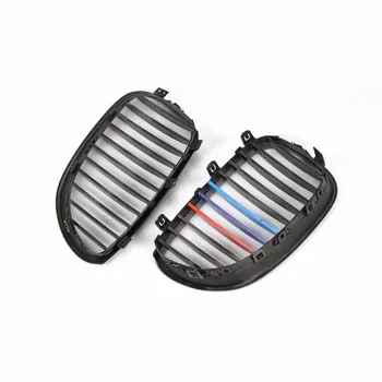 

2pcs Racing Grills Gloss Black M-color Kidney Grilles Grill For BMW E60 5 Series 4D Sedan 03-09