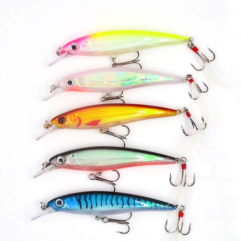 11 سنتيمتر 14 جرام الثابت البلاستيك البلمة مع ريشة الاصطناعية swimbait الصيد السحر 3d الأسماك العين وهمية محاكاة crankbait MI090 11 سنتيمتر 14 جرام الثابت البلاستيك البلمة مع ريشة الاصطناعية swimbait الصيد السحر 3d الأسماك العين وهمية محاكاة crankbait MI090