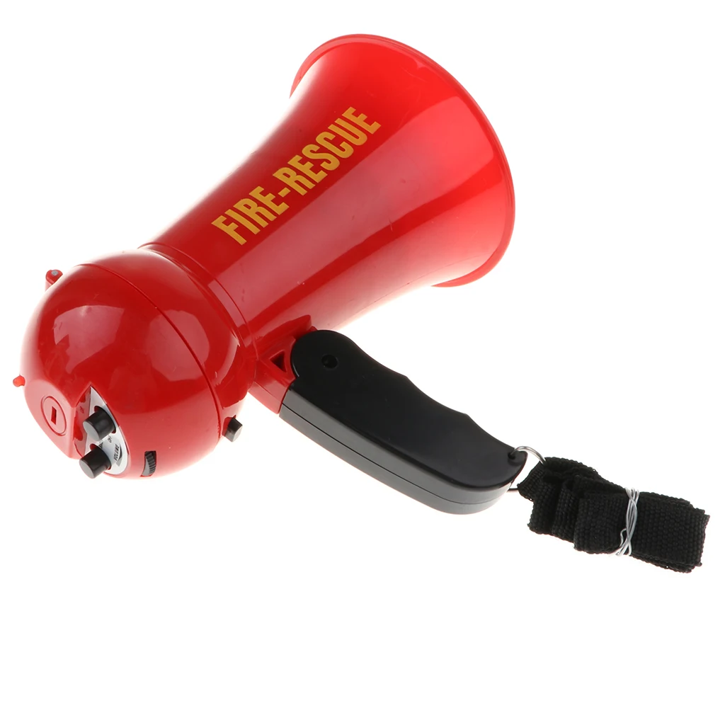 Toys Fire fighter Megaphone w/ Siren Sounds for Fireman Costume Dress Up - Boy Fire Rescue Role Play Pretend Game