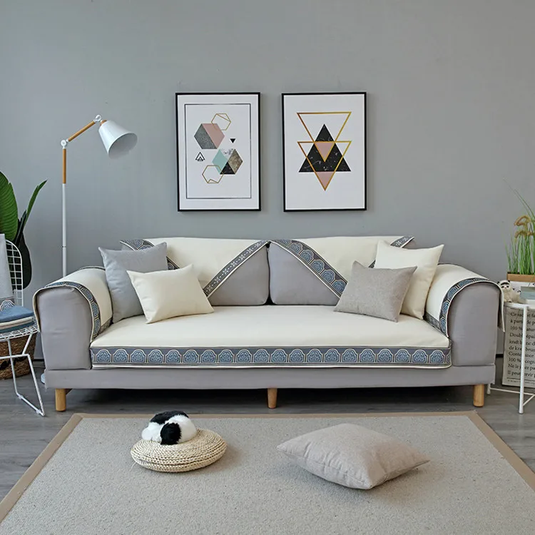 Летняя подушка для дивана, чистый цвет, современный простой Противоскользящий чехол для дивана, дивана, полотенца, украшение для дома