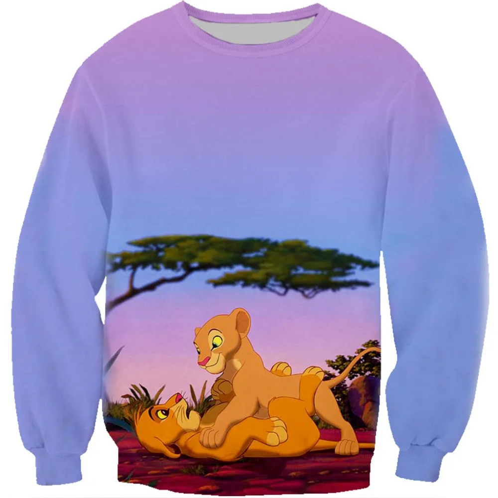 

Kids Sweatshirts Cartoon Hoodies Lion King Printed 3D Hoodies Baby boy Cute Hooded Pullover Casual Pocket Outwear Novelty Coat 2
