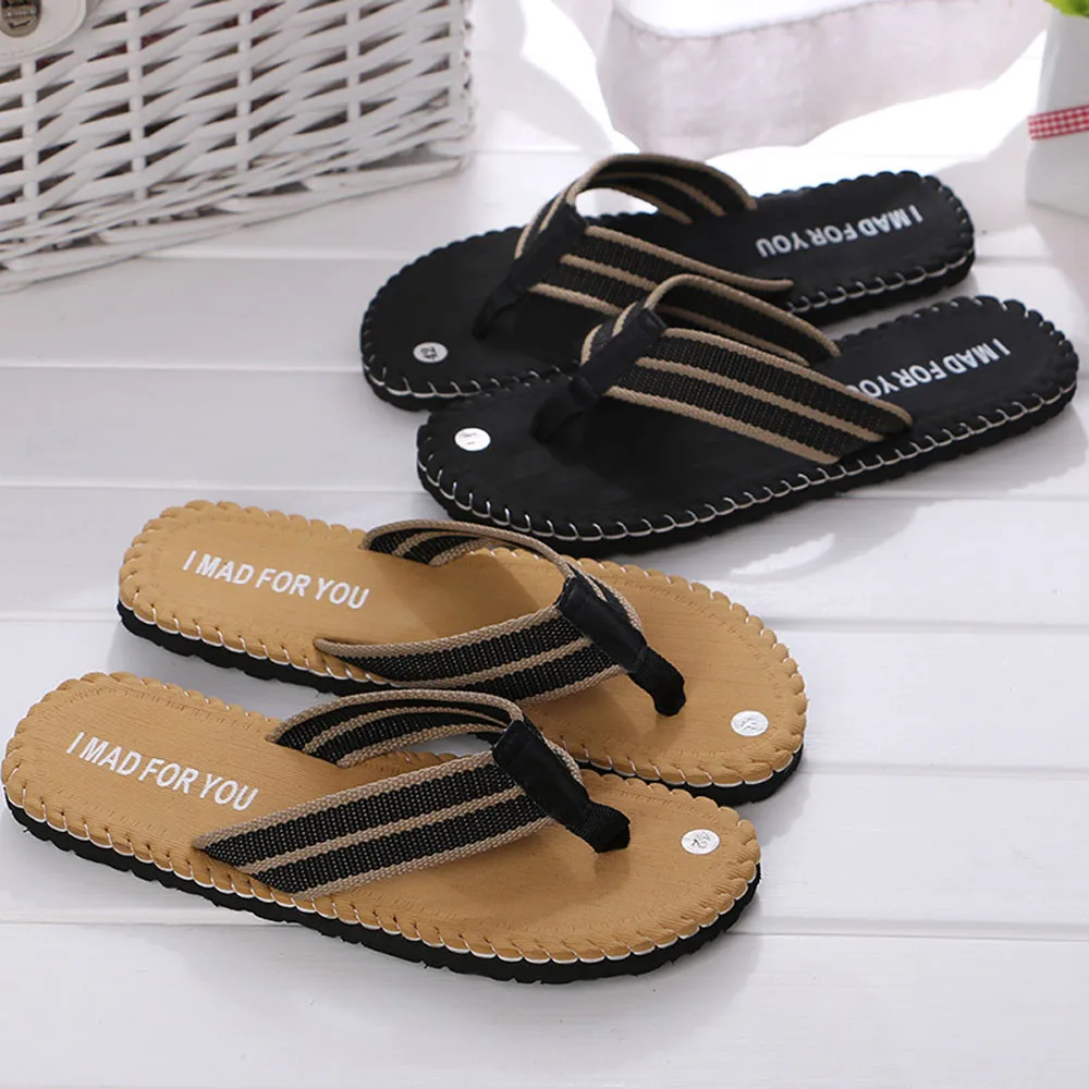 

Men Summer Flip Flop Shoes Sandals Male Slipper Indoor Or Outdoor Beach Flip Flops Men Home Non-slip Breathable Slipper