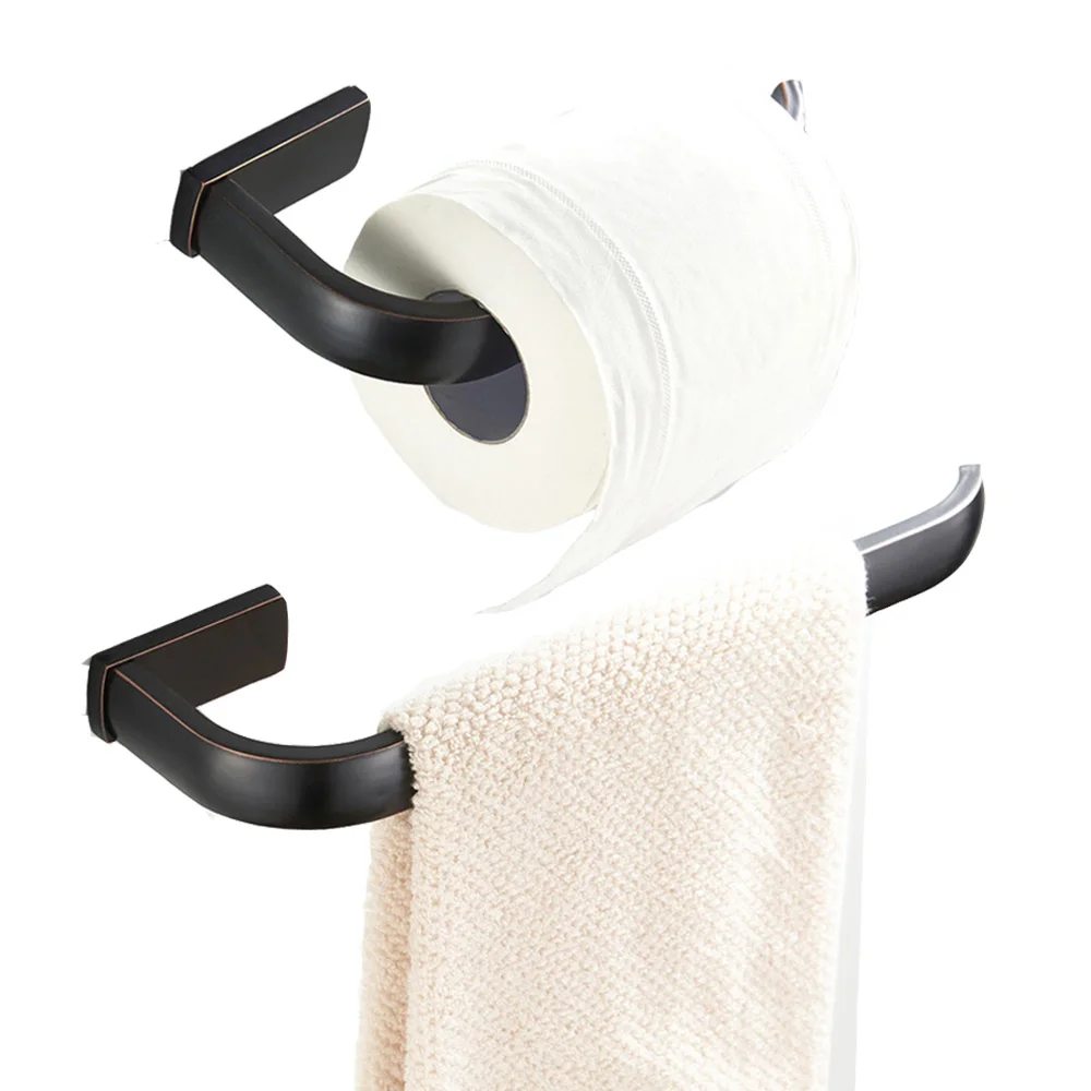 Лейден настенный ORB Латунь 2 шт. аксессуары для ванной комнаты Набор черный туалет полотенце кольцо держатель туалетной бумаги держатель ткани - Цвет: 2pcs set