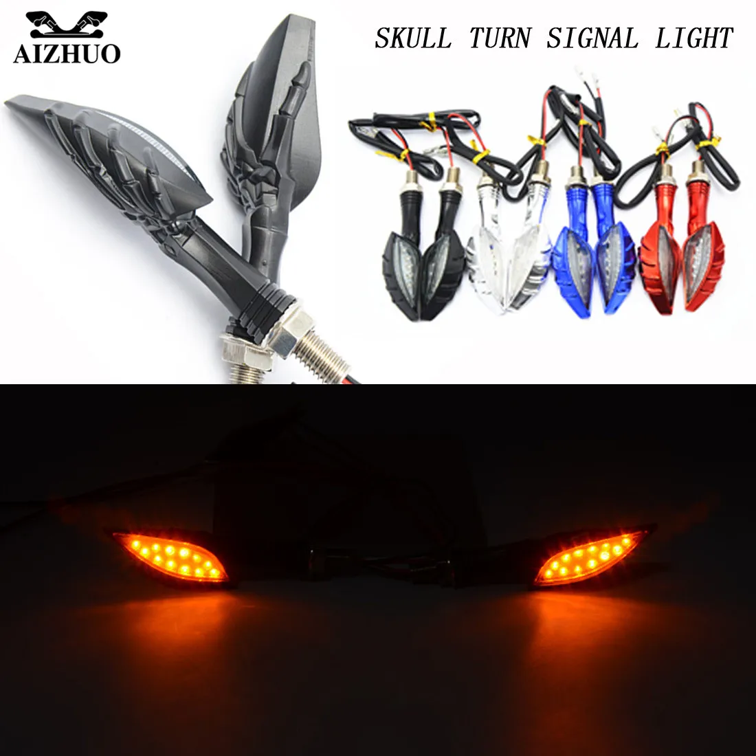 1Pair Motorcycle Turn Signal Indicators Light Universal For kawasaki VERSYS 650cc ZG1000 CONCOURS ZRX1100 1200 ZX1100 ZX7R ZX9