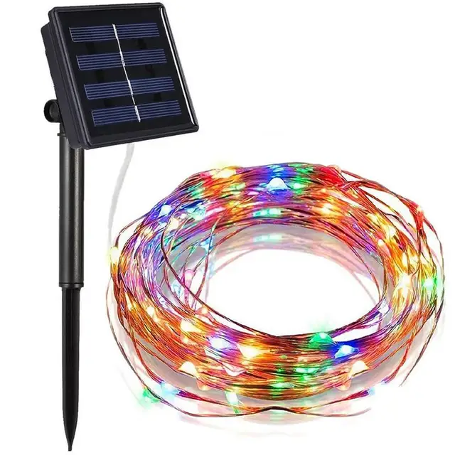 100 Led Solar Powered Led Strip Light Fairy Outdoor Waterproof Solar Decoration Lights 8 Modes