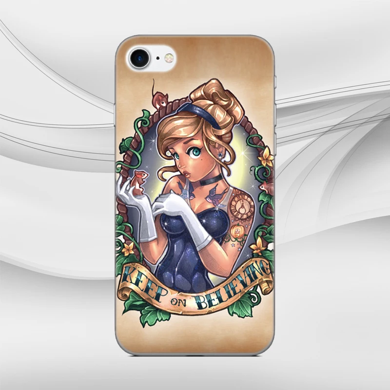 Print Princess Tattoo Bumper Silicone Cover Soft TPU Phone Case For Google Pixel 2 3 4 3A XL 2XL 3XL Lite 4XL Rubber Fundas