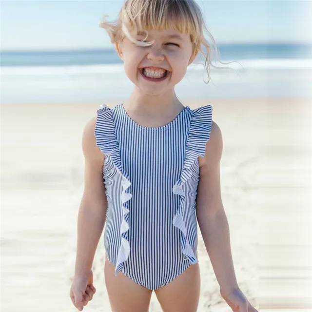 Summer 12M 5T Toddler Kids Baby Girl Swimsuit Ruffles Bathing Suit
