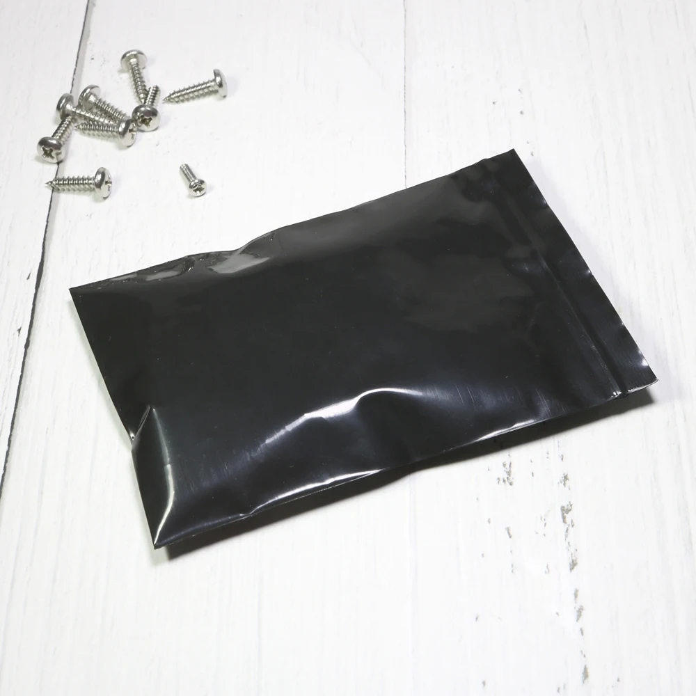 100 шт Мульти Размеры закрывающимися поли мешки Ziplock посылка Чехлы черный