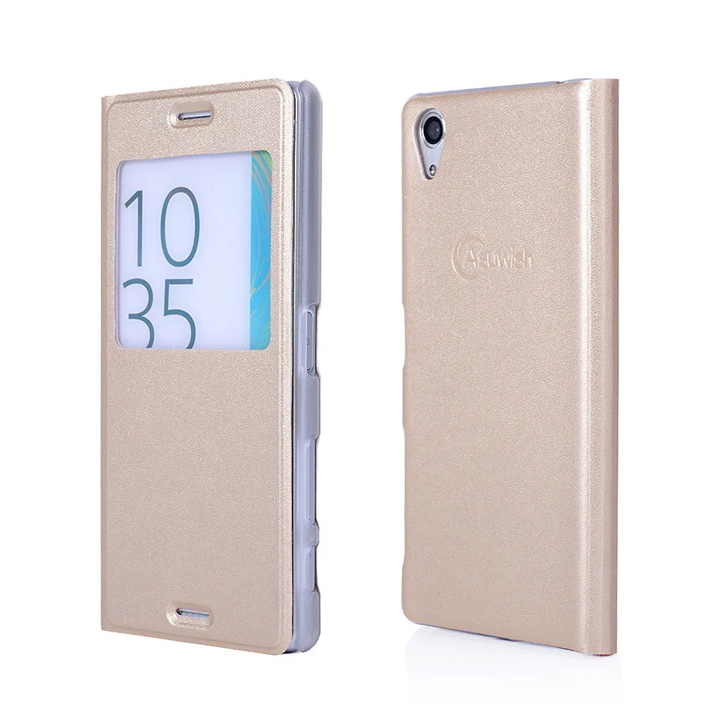 

Slim Flip Cover Scratch Resistant Window View PU Leather Case For Sony Xperia X F5121 F5122 Phone Sleeve Bag Shell Fundas Coque