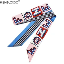 Шелковый шарф с надписью LOVE, роскошный брендовый женский шарф, модный длинный обтягивающий шарф для девушек