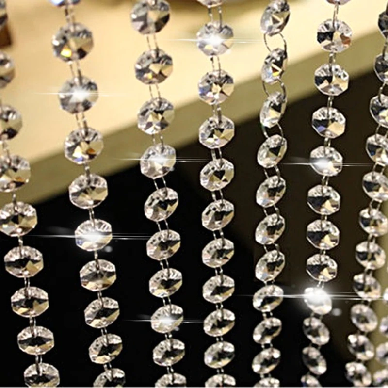 50pcs Acrylic Crystal Beads Pendant Garland Chandelier Hanging Wedding Party 