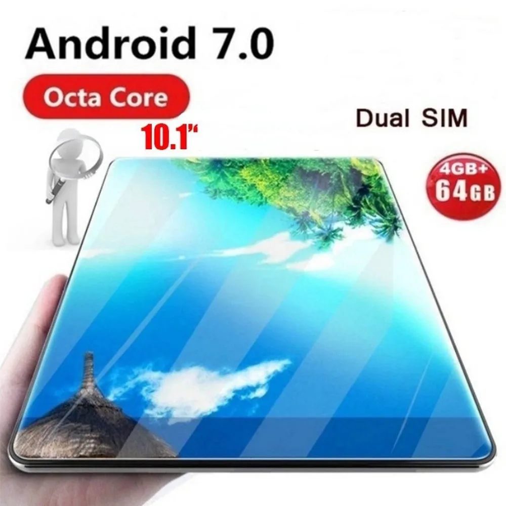 10 inch Global Tablet Android 7.0 OS  tablet 4G FDD LTE Octa Core 4GB RAM 32GB ROM 1280*800 IPS 2.5D Glass Kids Tablets 10 10.1